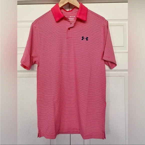 {Under Armour} Striped Classic-Fit Performance Golf Polo - Men’s Small - NWT - Picture 2 of 11